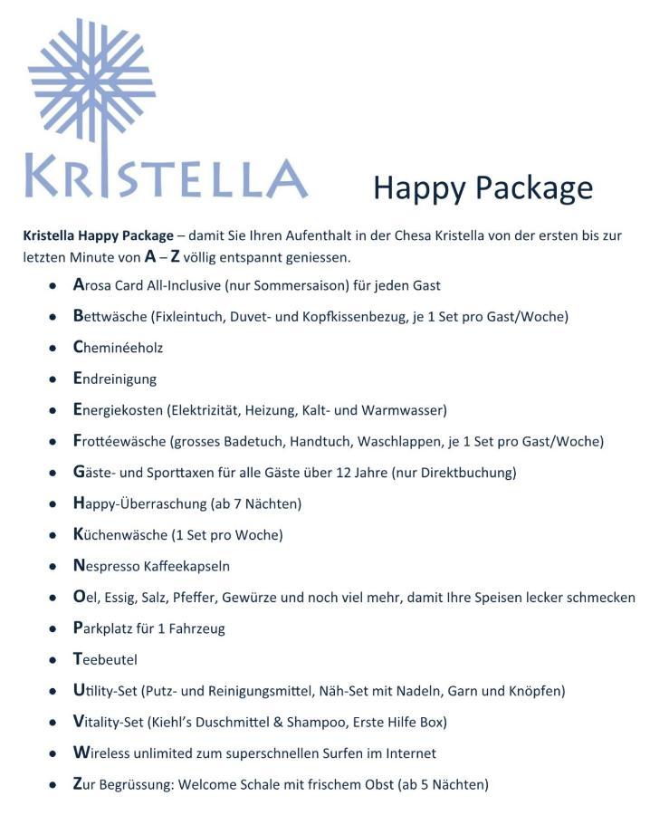 דירות ארוזה Chesa Kristella מראה חיצוני תמונה